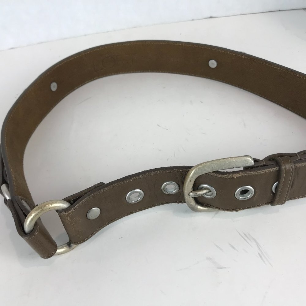 Loft Tan Leather Adjustable Belt, XS